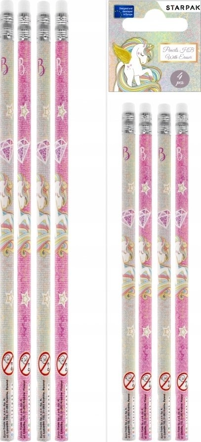 Starpak OLOWEK Z GUM HB UNICORN