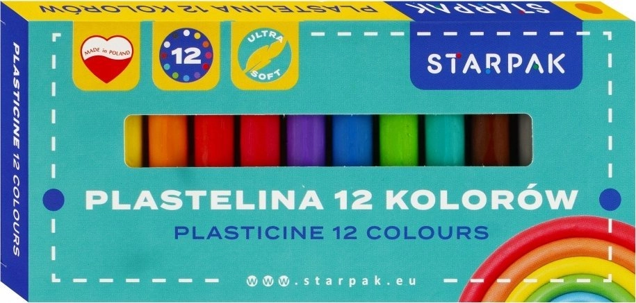 Starpak PLASTELINA 12KOL SCHOOL STK PUD