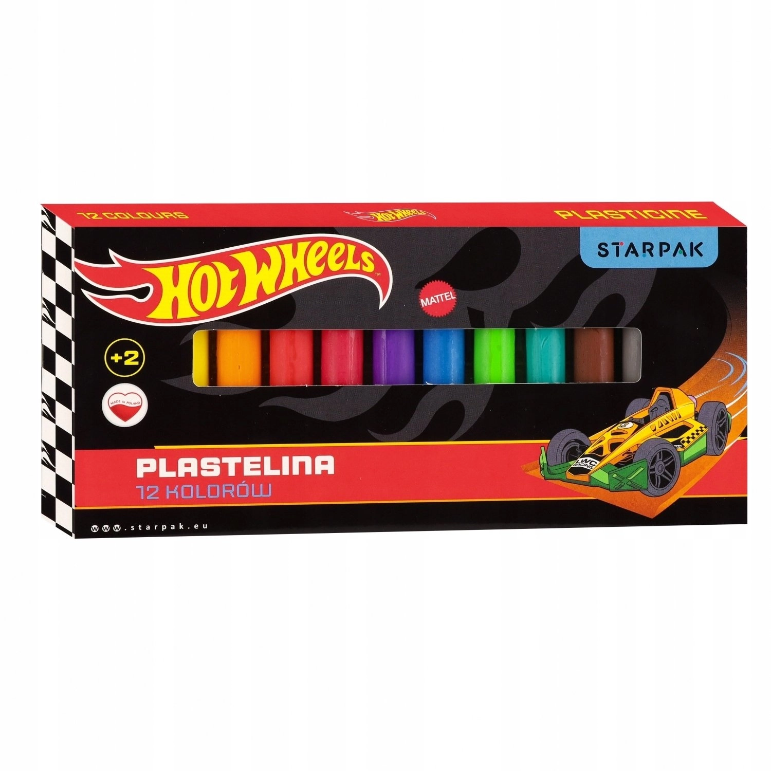 Starpak PLASTELINA 12KOL HW BLACK STK