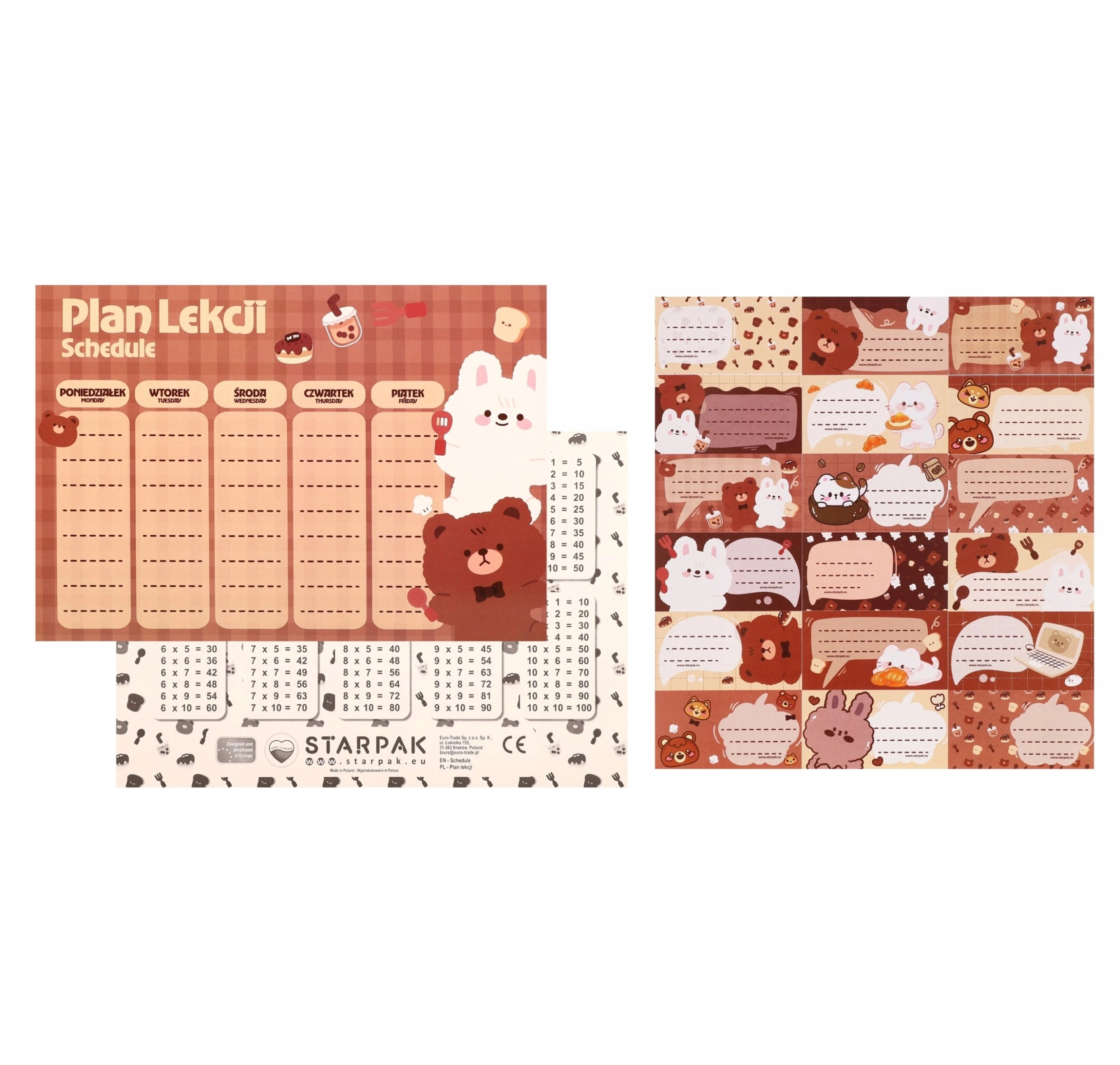 Starpak ZEST LESSON SCHEDULE 3 STICKERS