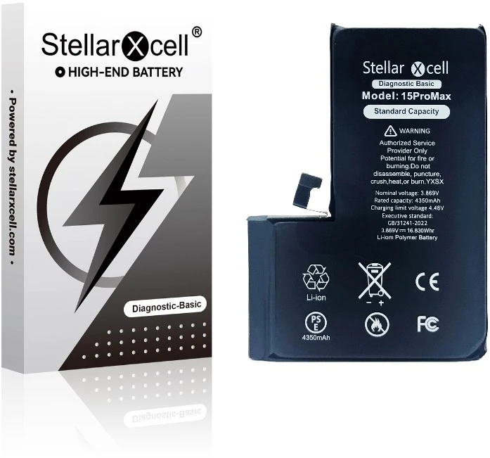 Akumuliatorius StellarXcell Diagnostic Apple iPhone 15