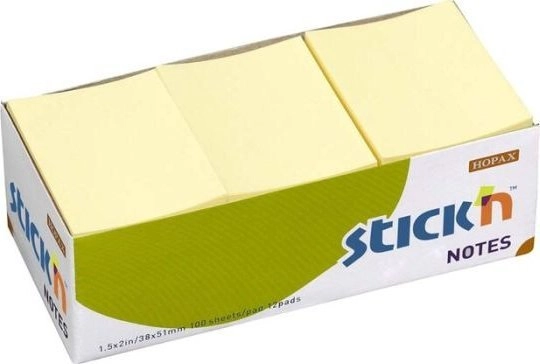 Stickn Notes Q-line Stick````N gul 38x50mm