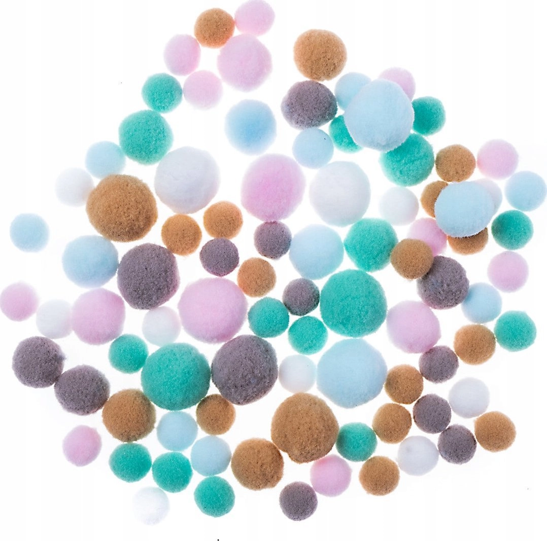 Stnux PLUSH POMPONS  MIX FROSTY PASTELS