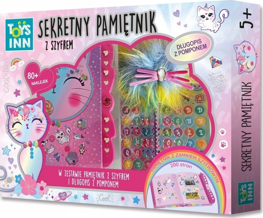 Stnux Pamiętnik z szyfrem Kotek STN