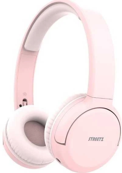 Bluetooth ausinės STREETZ  miktofonas  sulankstomos  rožinės