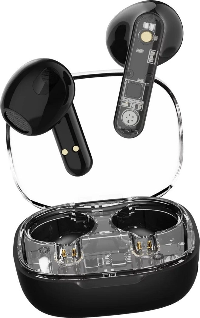 Turētājs Austiņas uz ausi STEETZ, caurspīdīga, melna / T150- BLK / 6612030