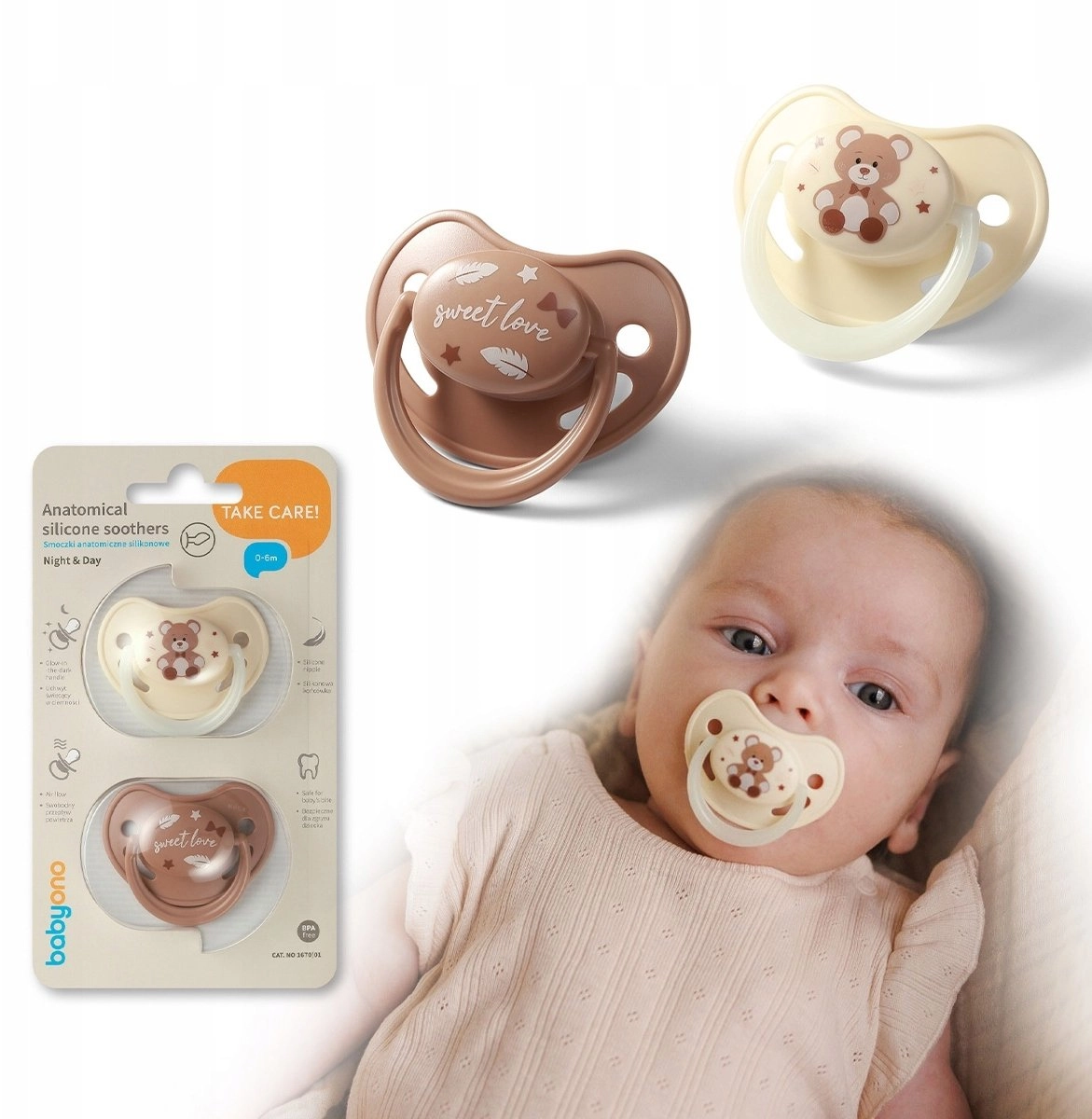 BABY ONO 1670/01 ANATOMICAL SILICONE TEATS