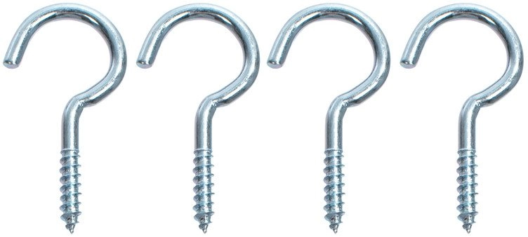 CLOTH HOOK 65X4 8X22X18 ZINC PLAT/4PCS