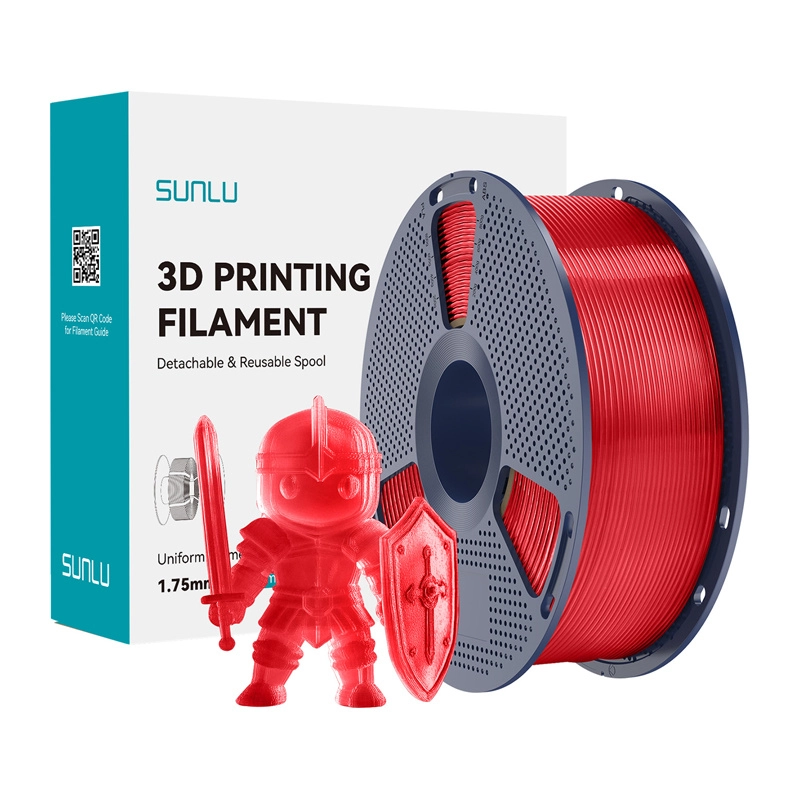 Sunlu PLA+ Filament (Transparent Red) 085143