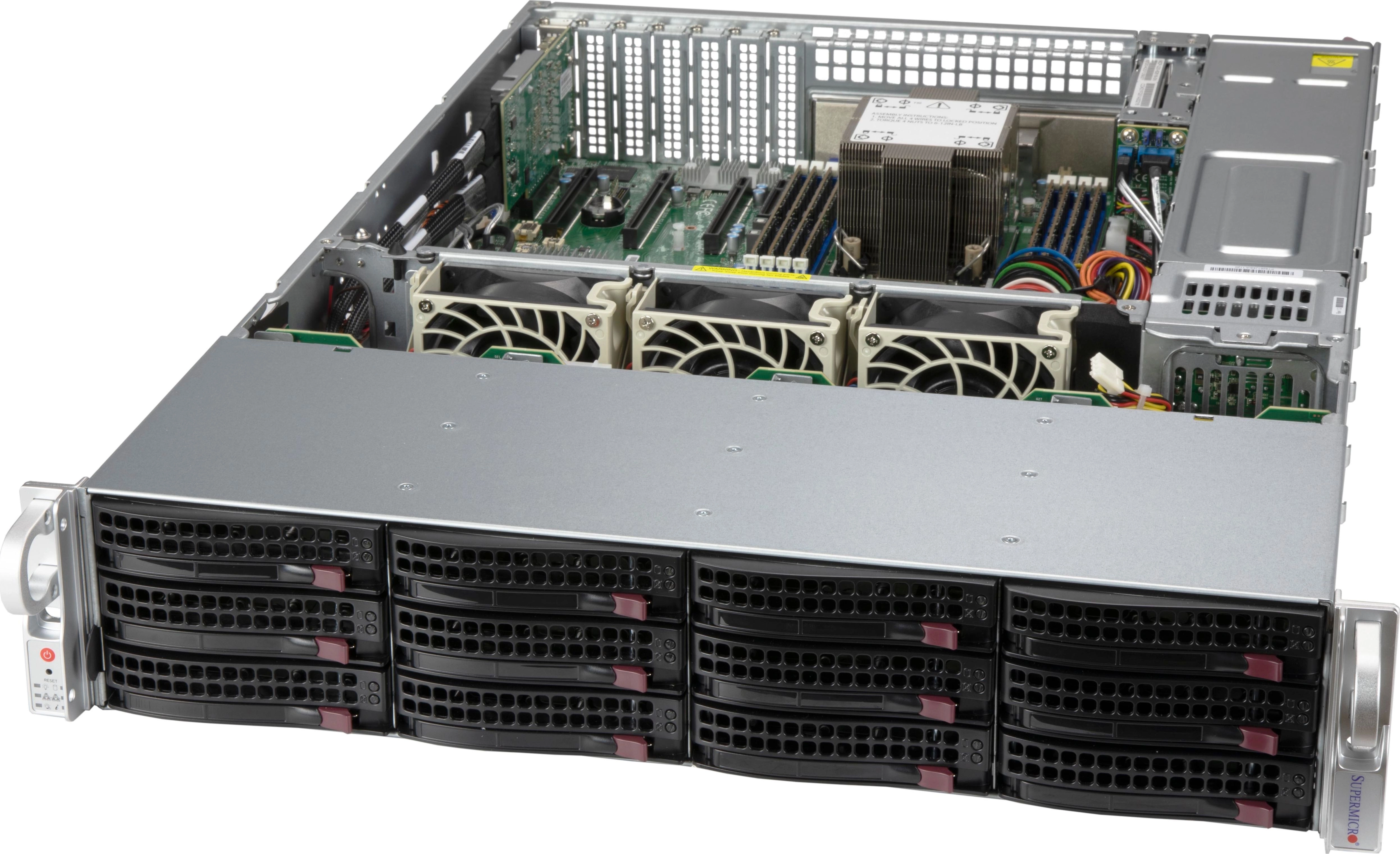 2U Supermicro case SuperChassis 2U CSE-826BAC12-R802LPB