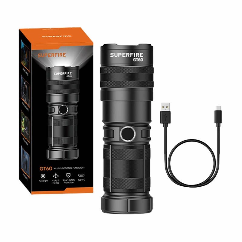 Superfire Flashlight GT60 Flashlight  2600lm  USB-C