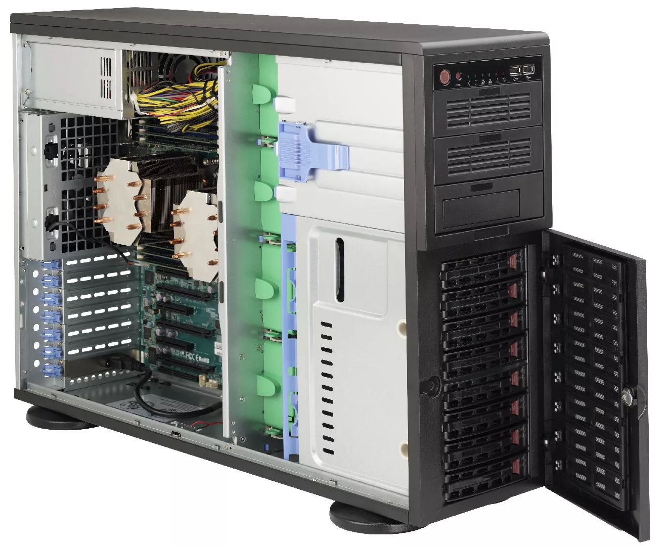 Supermicro SuperChassis 743AC-668B Full Tower Melns 668 W