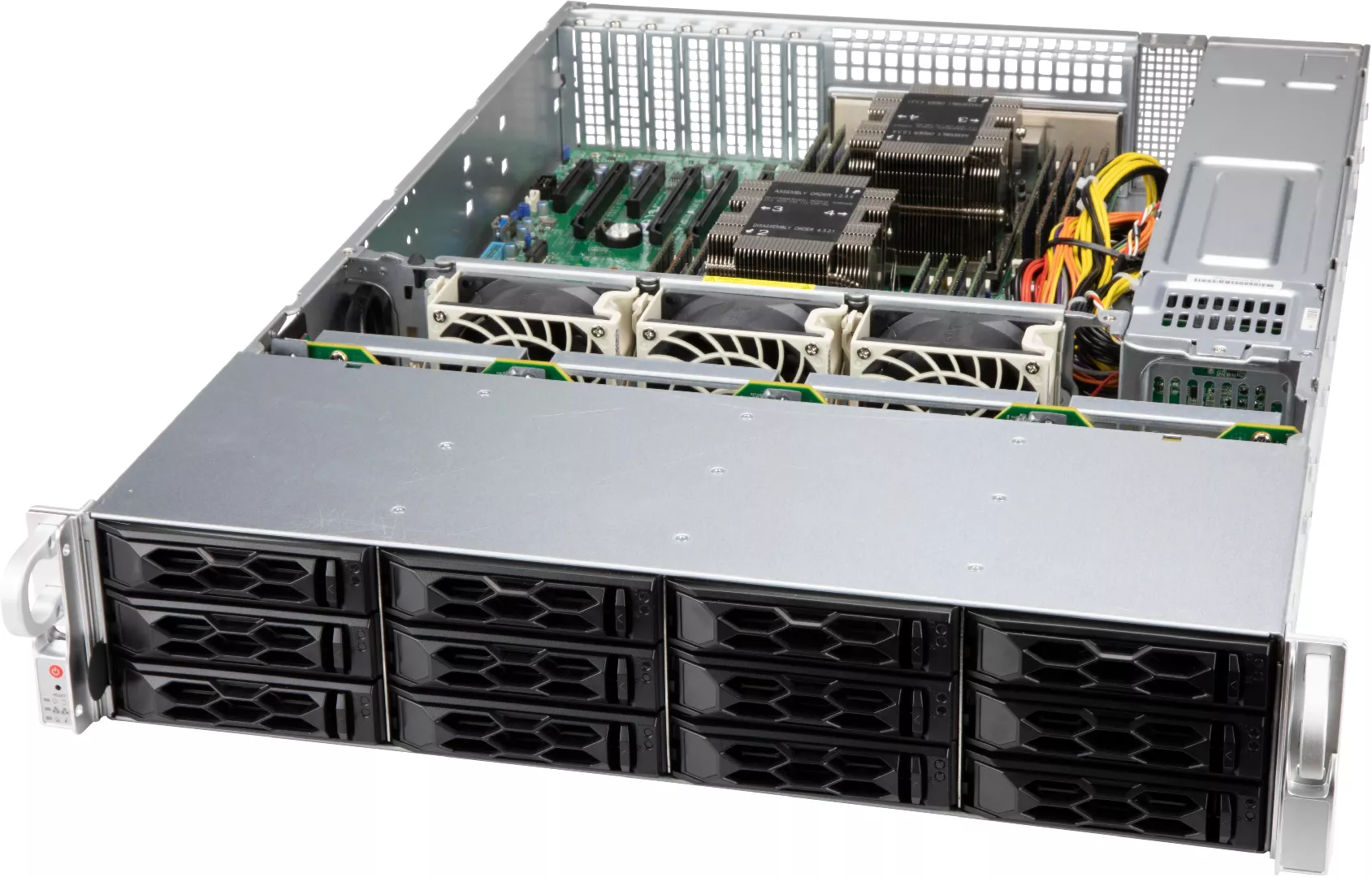 Supermicro CSE-LA26E1C4-R609LP datoru korpuss &amp; statnis Plaukts Melns, Pelēks 650 W
