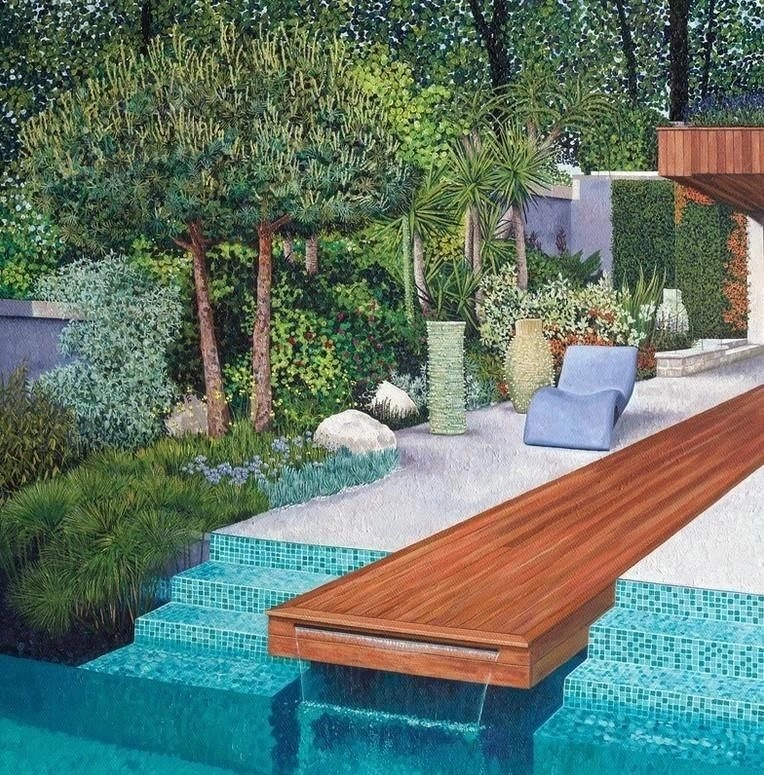 Card with envelope Garden in Monaco