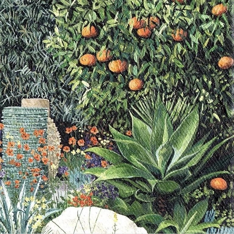 Card with envelope Garden in Monaco