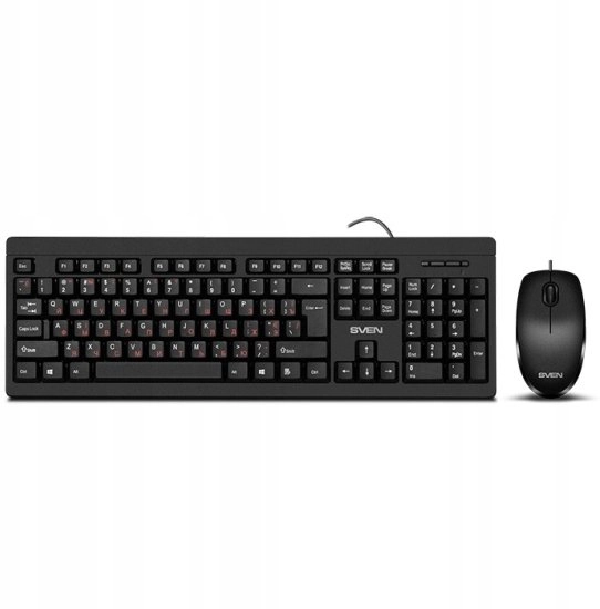 Sven Tastatūra un pele KB-S320C melna (104 taustiņi, 1000DPI, 2+1 bt.)