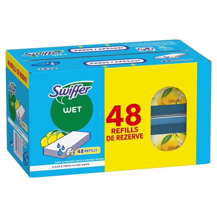 Swiffer Sweeper Mitrās Salvetes  48 gab