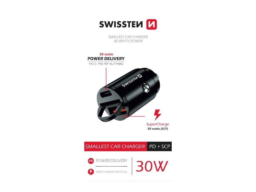 Swissten NANO Smartphone Black Cigar lighter