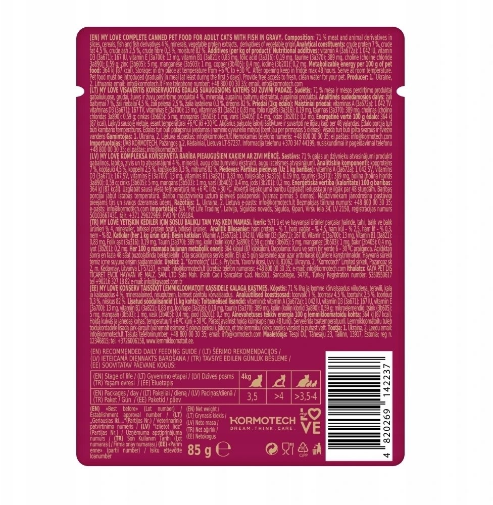 Synthesis MY LOVE sachet 85g FISH