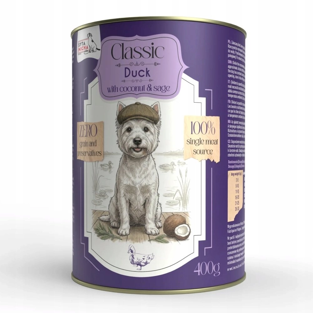 Saty Micha wet dog food duck