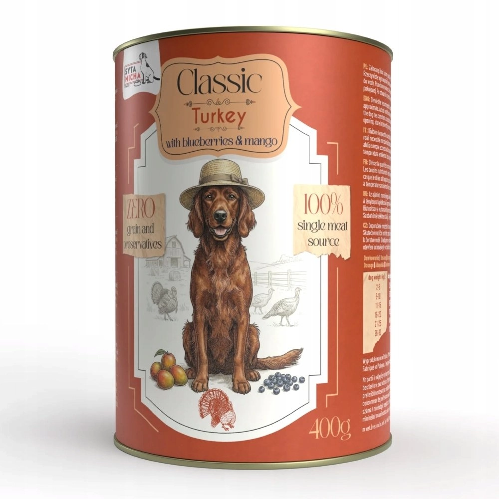 Saty Micha wet dog food turkey