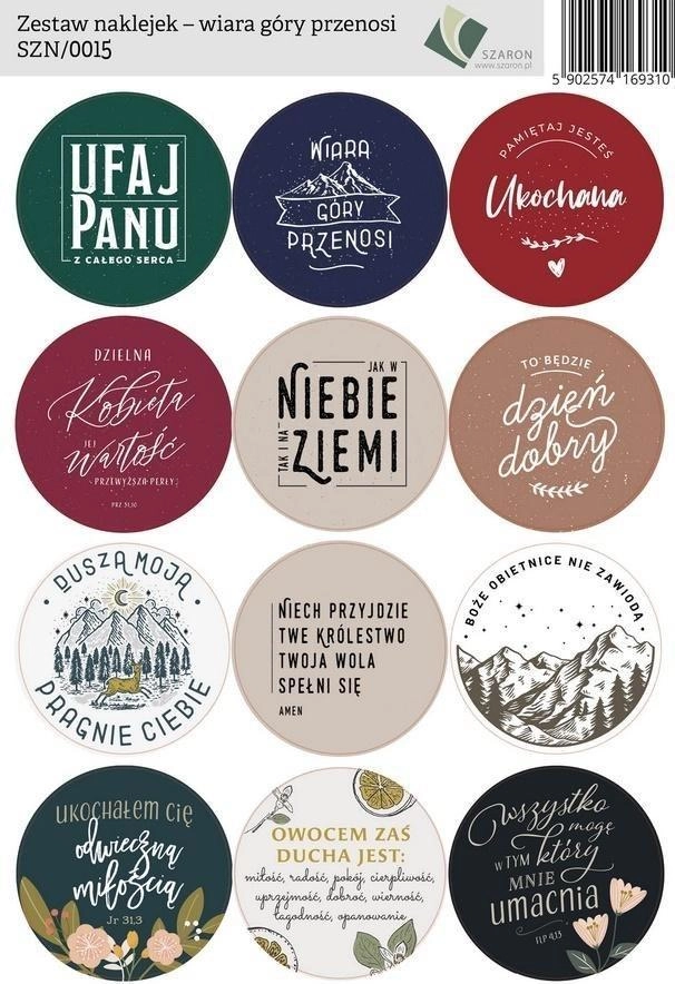 Set of stickers - faith moves