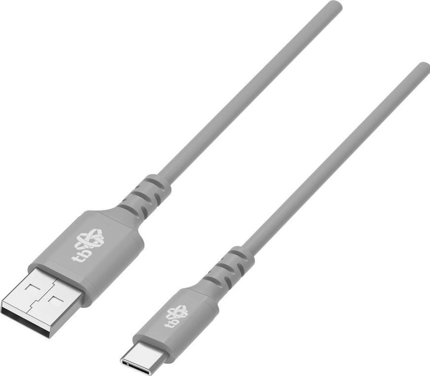 Kabel USB-USB C 1m silikonowy szary