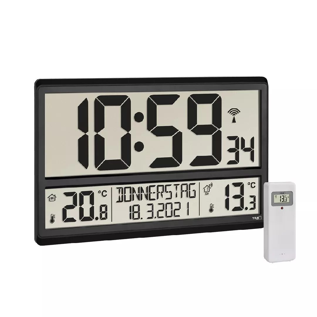 TFA-Dostmann Digital XL radio-controlled clock with