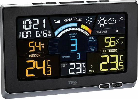TFA-Dostmann Spring Breeze  Black  Anemometer (wind