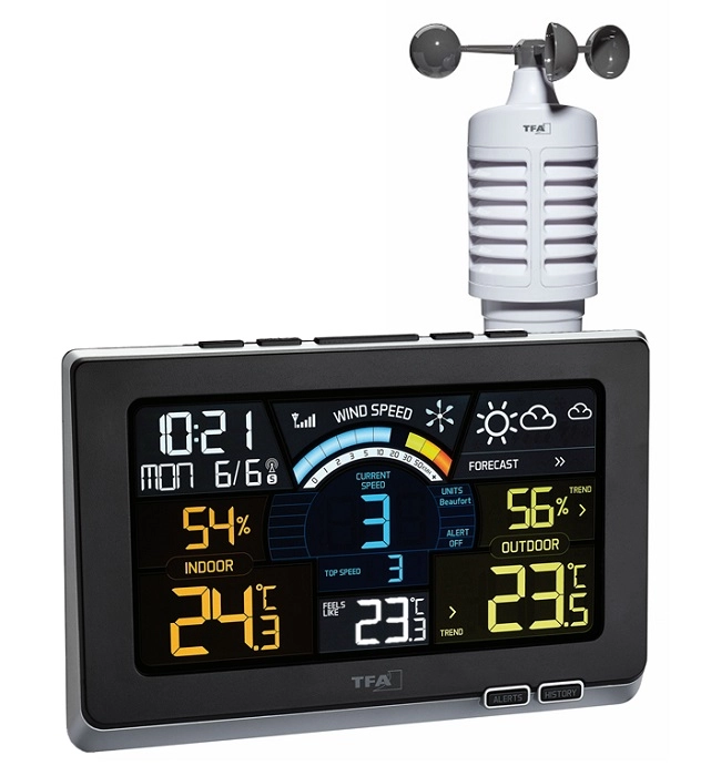 TFA-Dostmann Spring Breeze Black Anemometer (wind