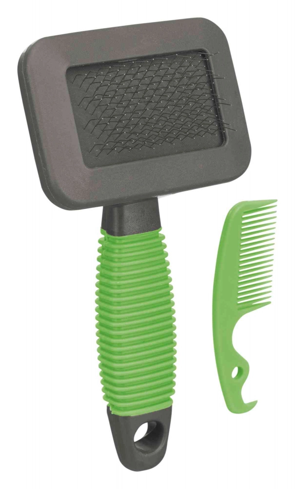 TRIXIE 6288 pet brush/comb Green Grey