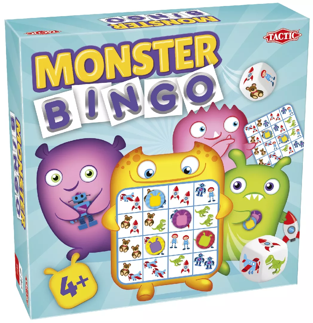 Tactic Monster Bingo Card Game Matching