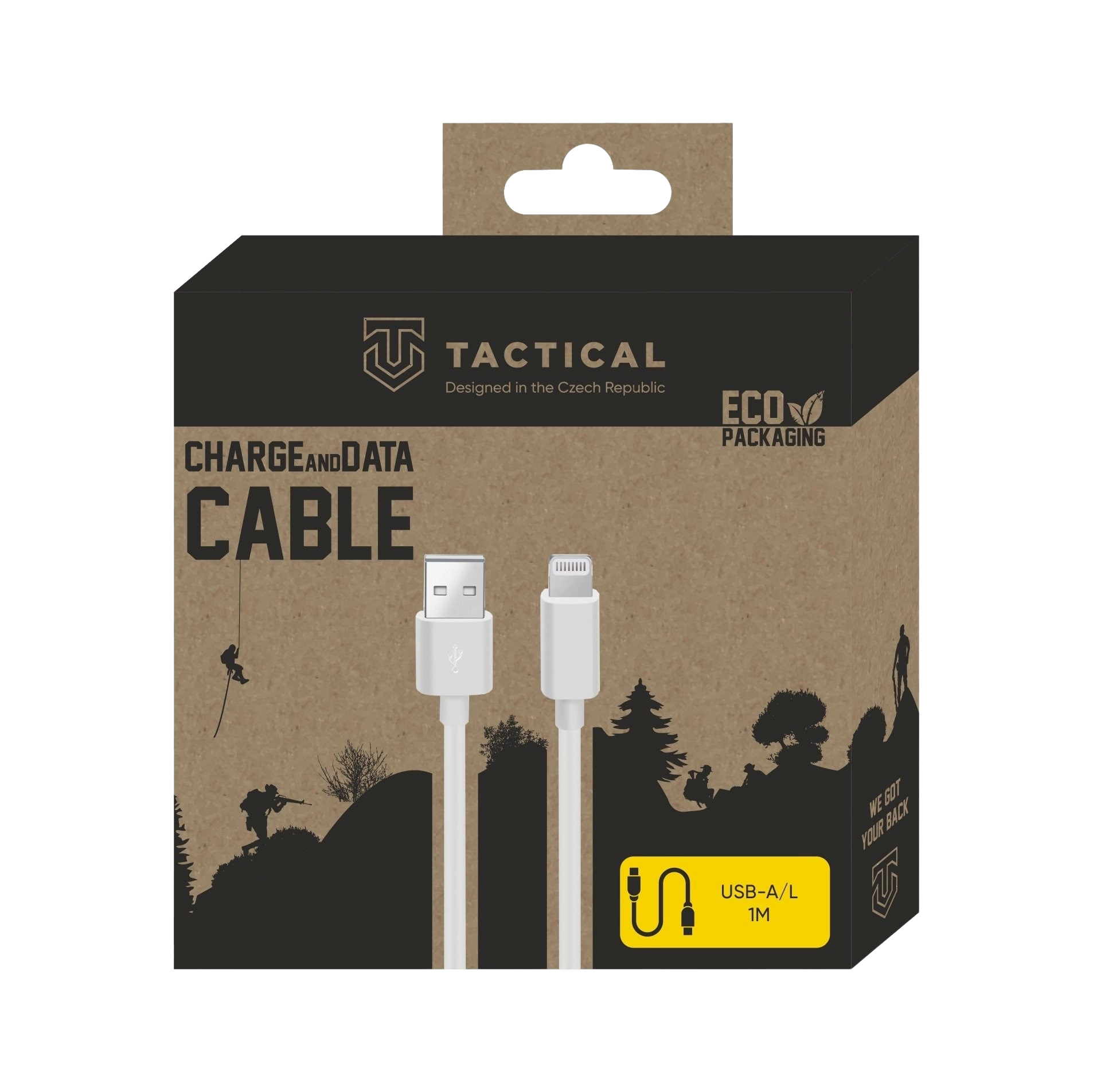 Tactical Smooth Thread USB-A/Lightning Cable 1m