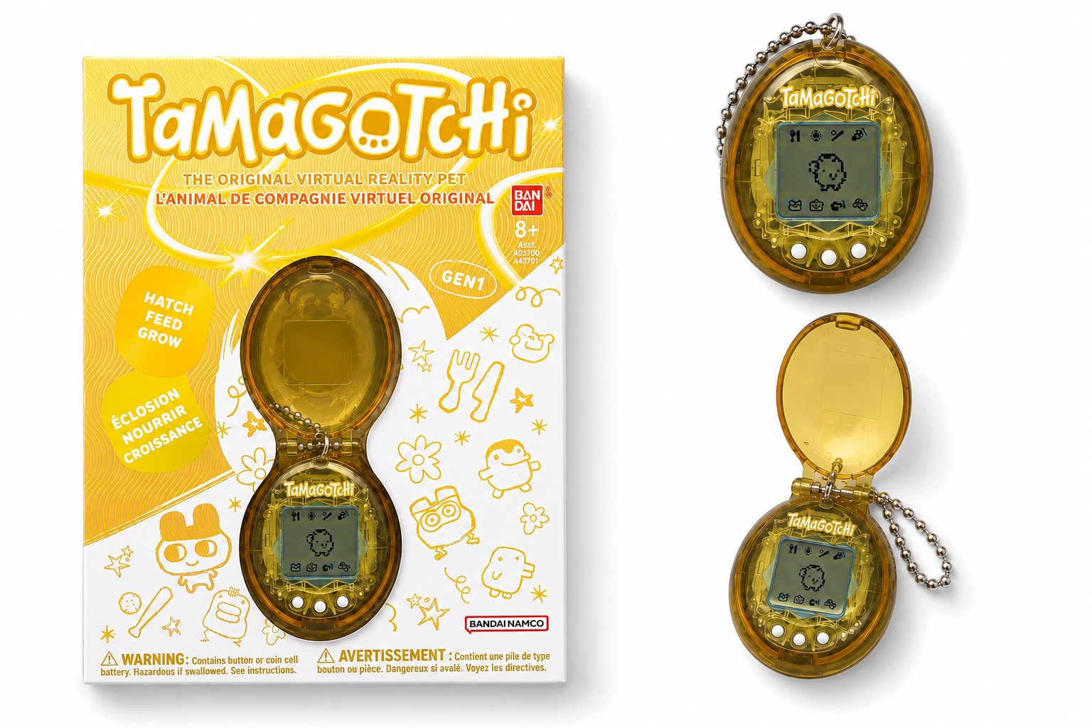 TAMAGOTCHI ORIGINAL WITH CASE - YELLOW