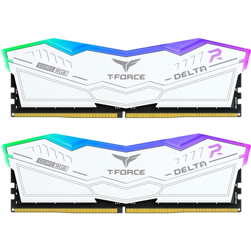 32 GB Team Group D516GB 6400-32 RGB wh K2 TEM (wei, FF4D532G6400HC32ADC01, Delta RGB, INTEL XMP)