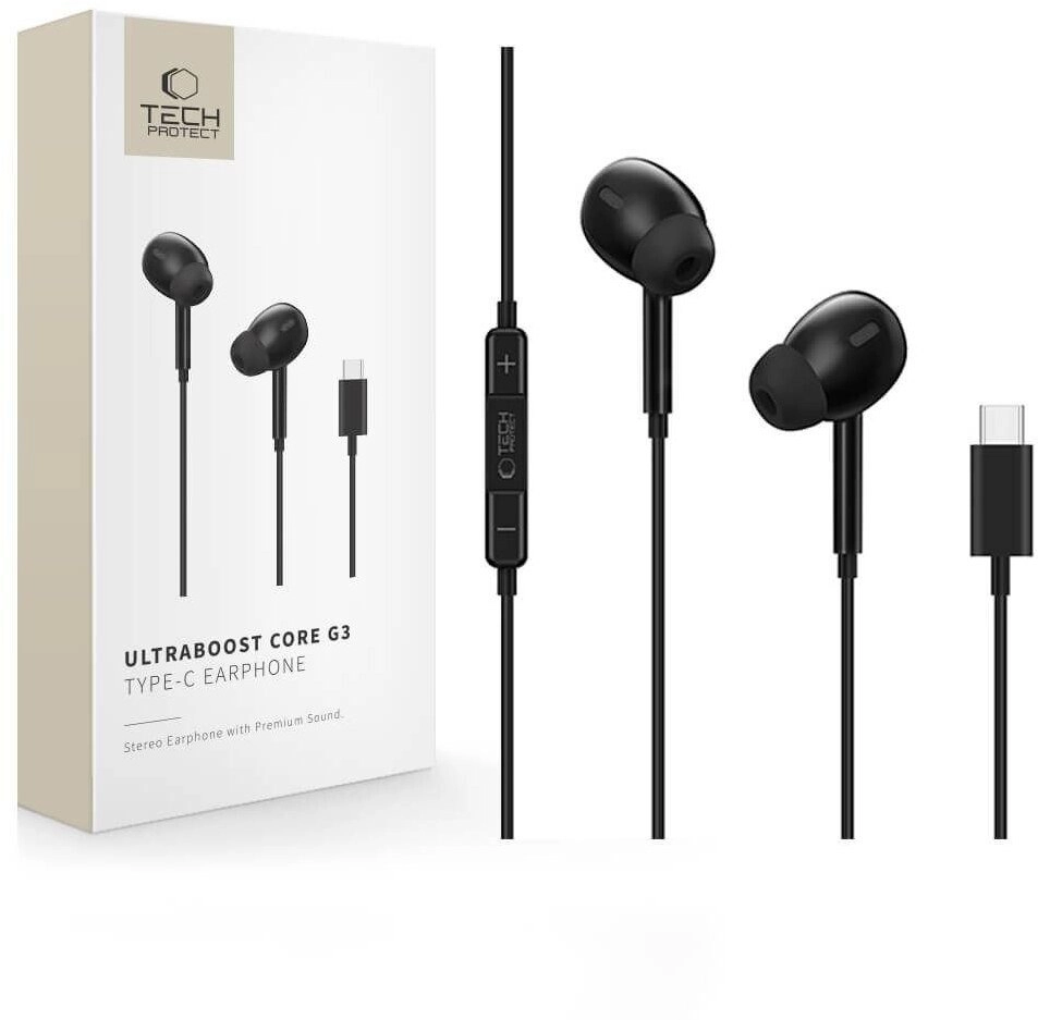 Słuchawki Tech-Protect TECH-PROTECT ULTRABOOST TYPE-C EARPHONE