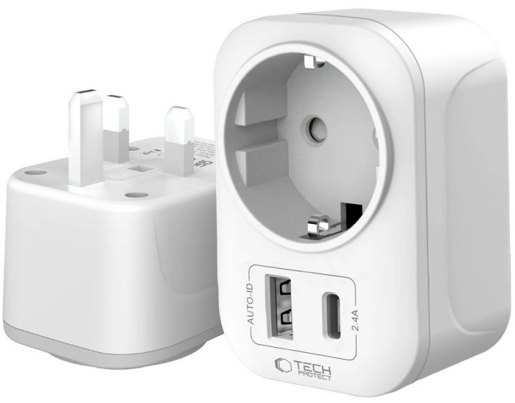 Tech-Protect TA100 Travel Adapter UK /