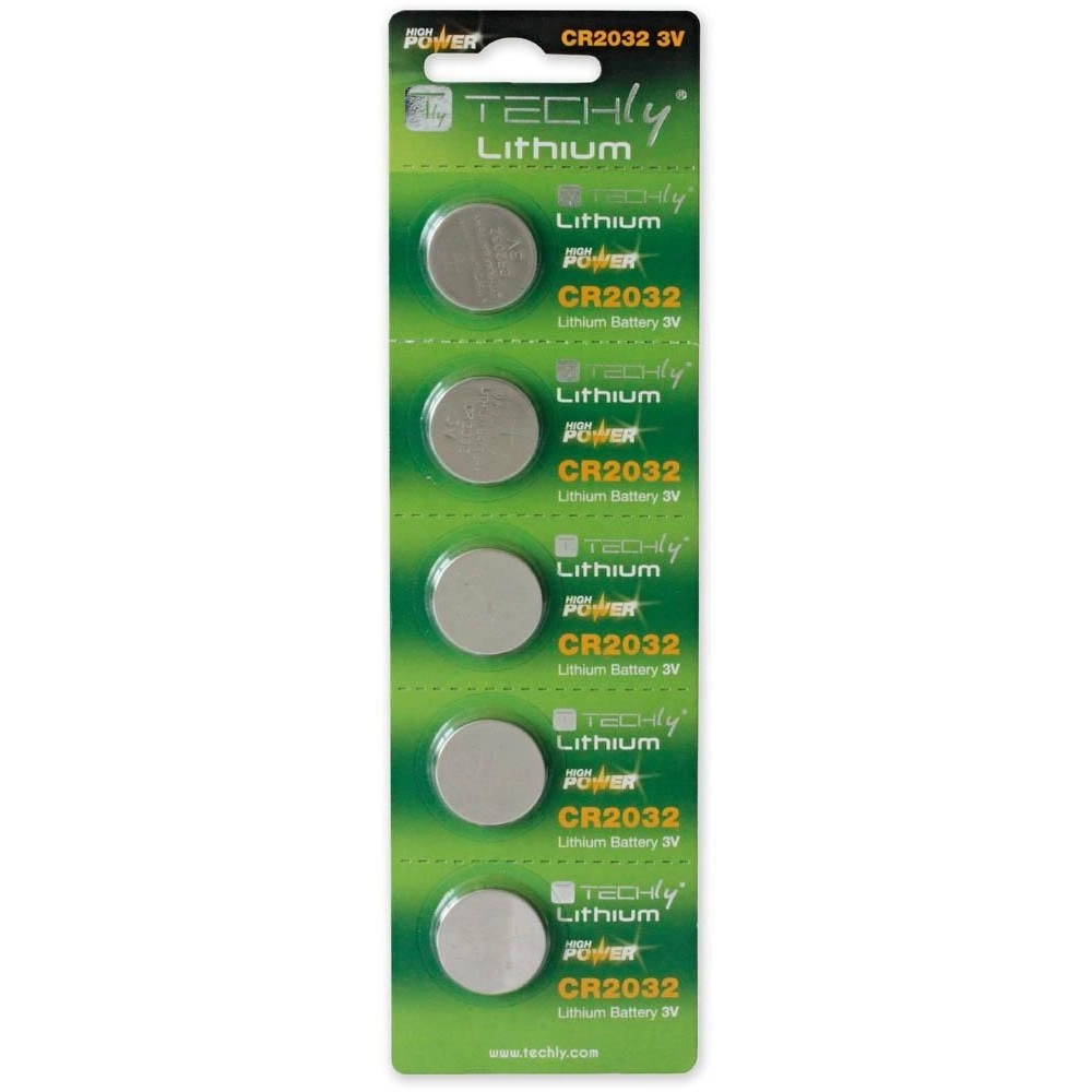 Techly Lithium Button Batteries CR2032 (set