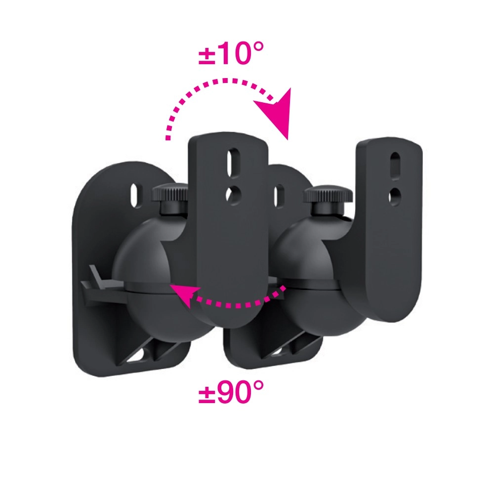 Techly Pair Speakers Wall Brackets Universal