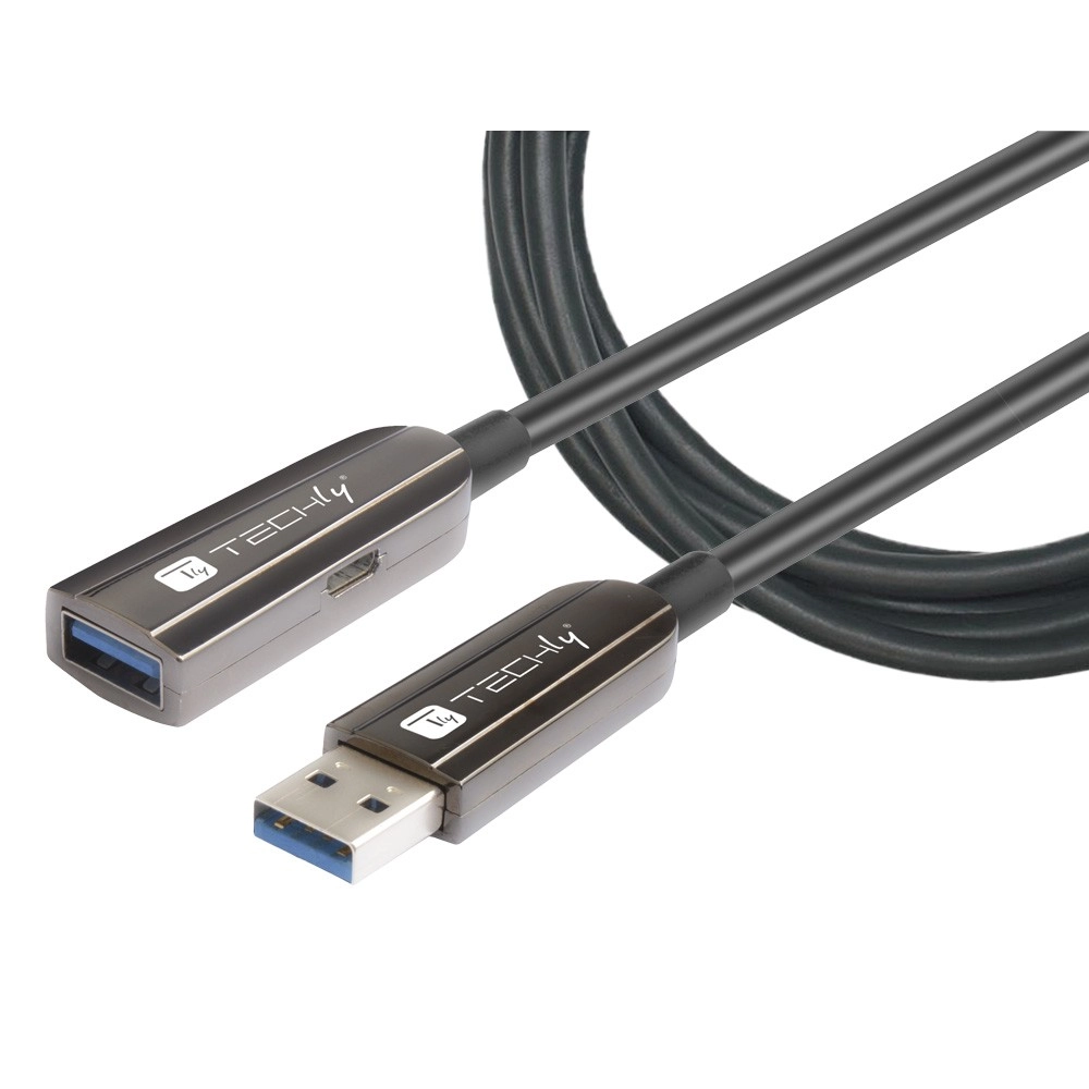 Techly USB3.0 SuperSpeed AOC Fiber
