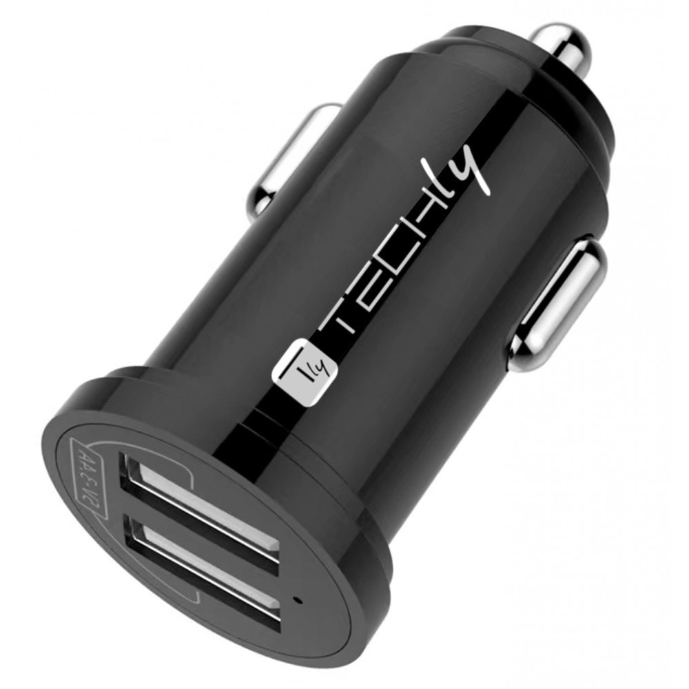Techly Mini Car Charger 2 USB-A