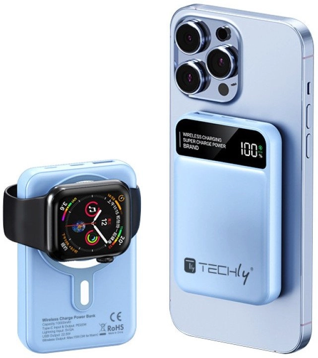Techly I-CHARGE-10LCDBL power bank Lithium Polymer