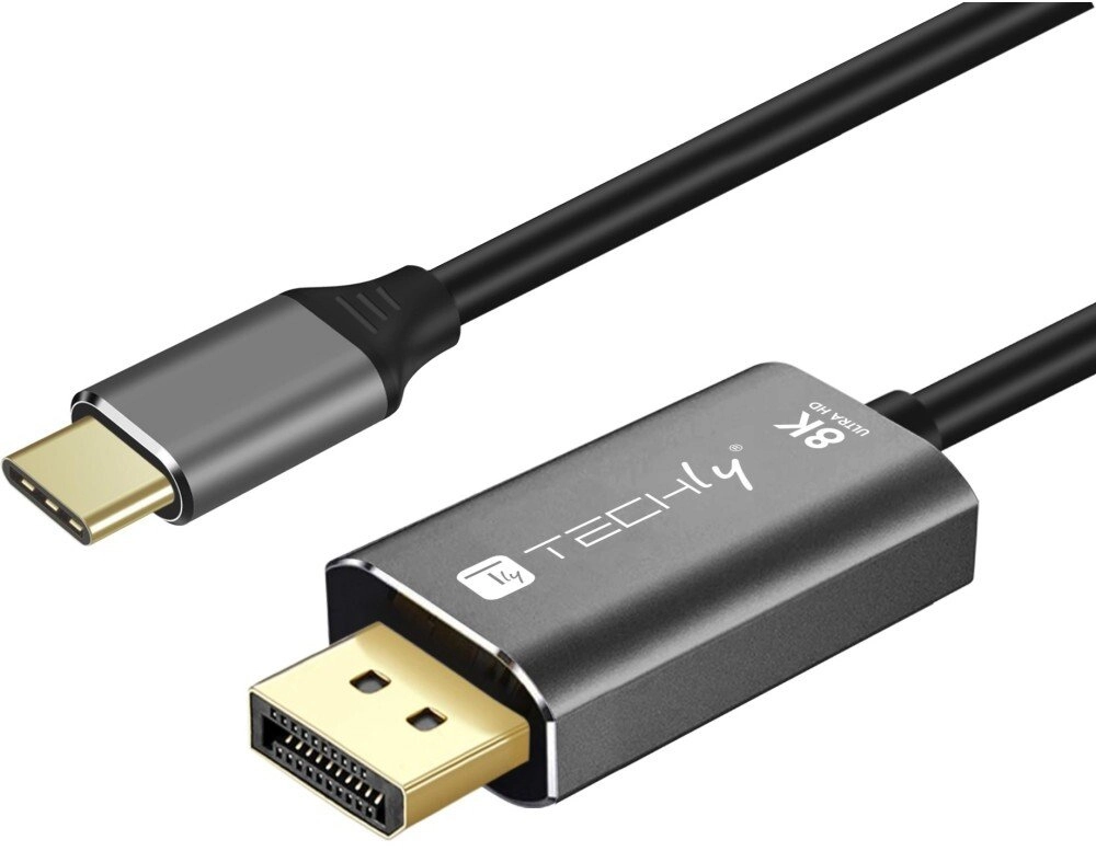 Techly ICOC USBC-DP8-18 video cable adapter
