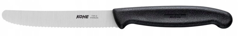 KOHE serrated knife  104 mm  black