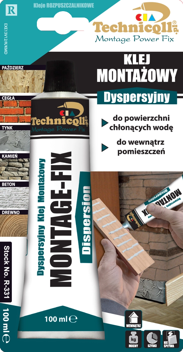 Technicqll Klej montażowy-dyspersyjny 100ml na blistrze