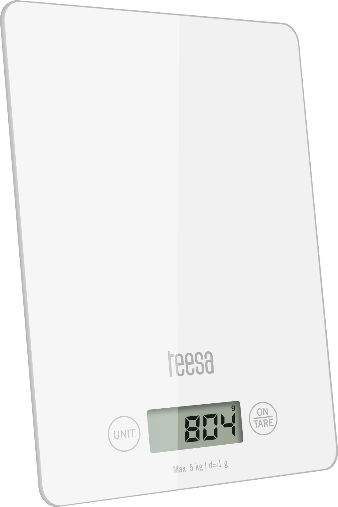 Teesa kitchen scale White glass kitchen