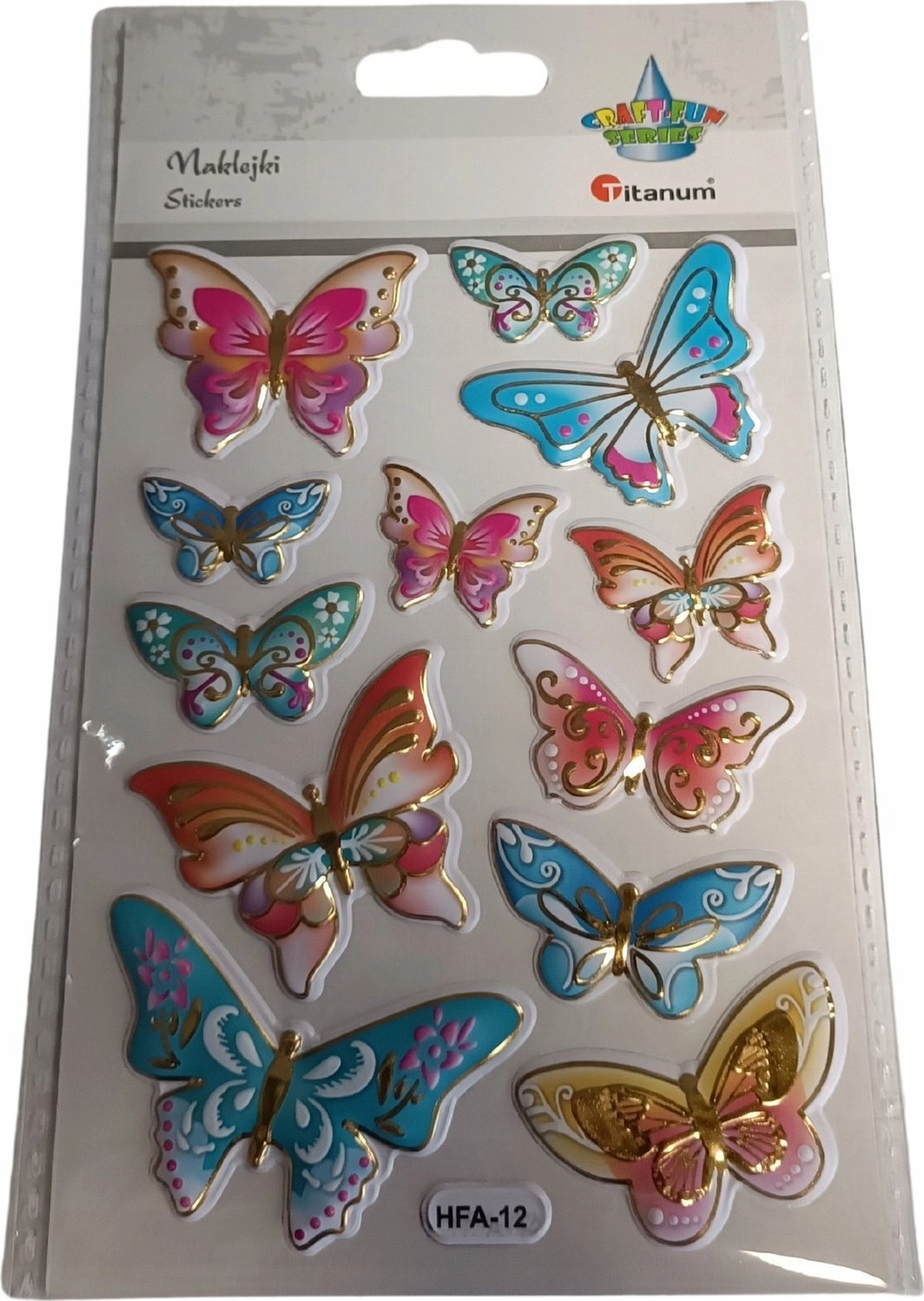 Teka Convex gold-plated butterfly stickers  mix