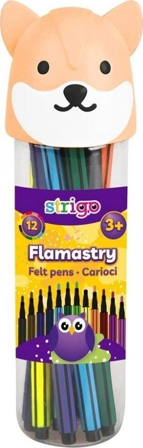 Lisek felt-tip pens 12 colors STRIGO
