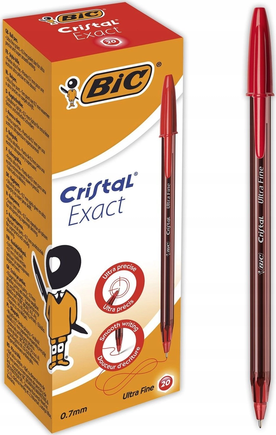 Teka Cristal Exact ballpoint pen red