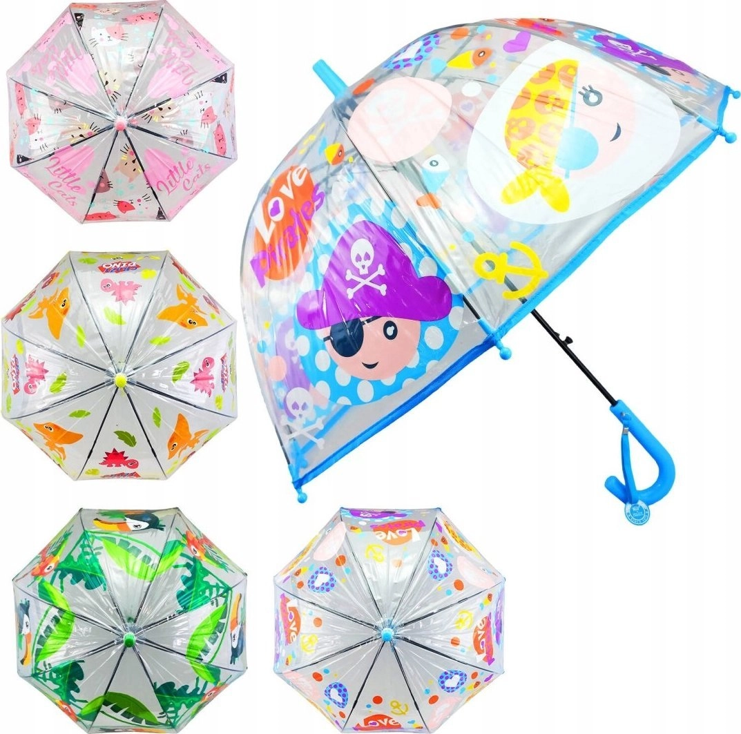 Transparent umbrella with MIX graphics 550485